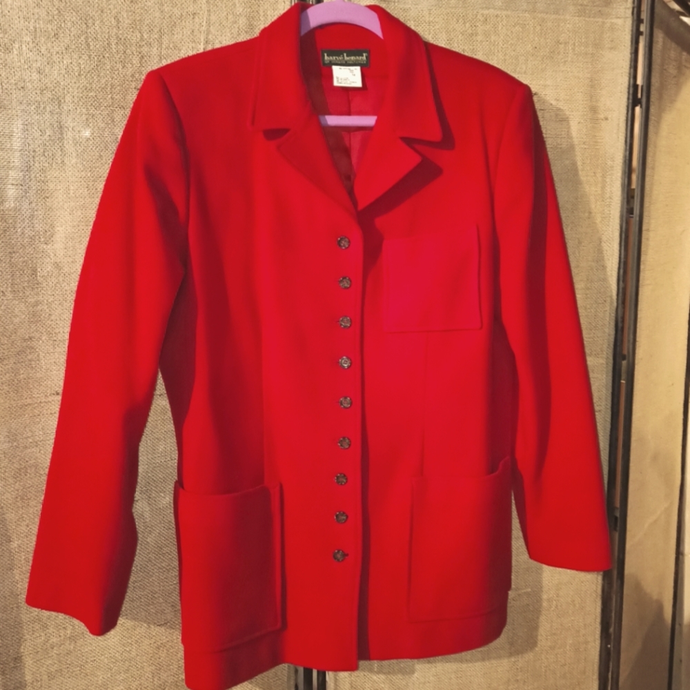 Harvé Benard Vintage Red Coat 14